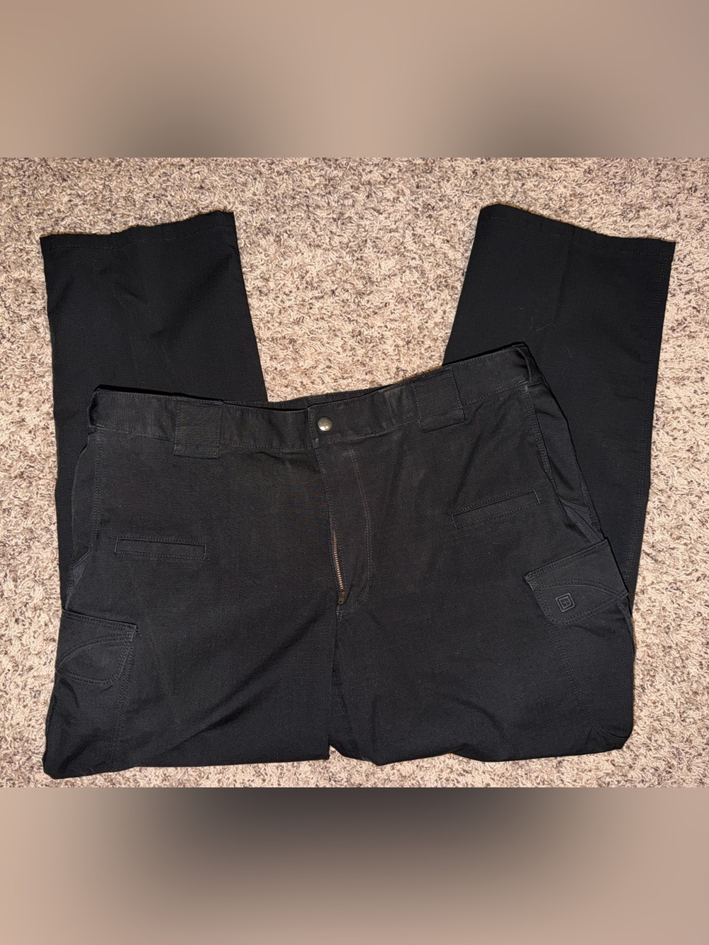 Pair (2) 5.11 Tactical Black Cargo Pants with Utility Pockets 40x30
